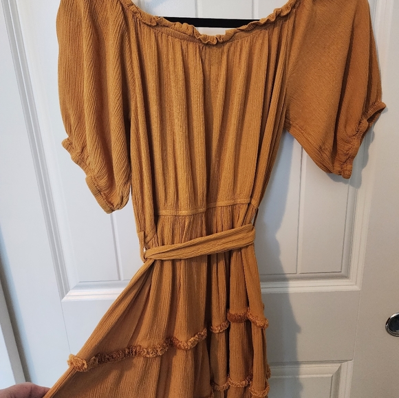 Cute, mustard color fall dress in size Medium. - Picture 5 of 5